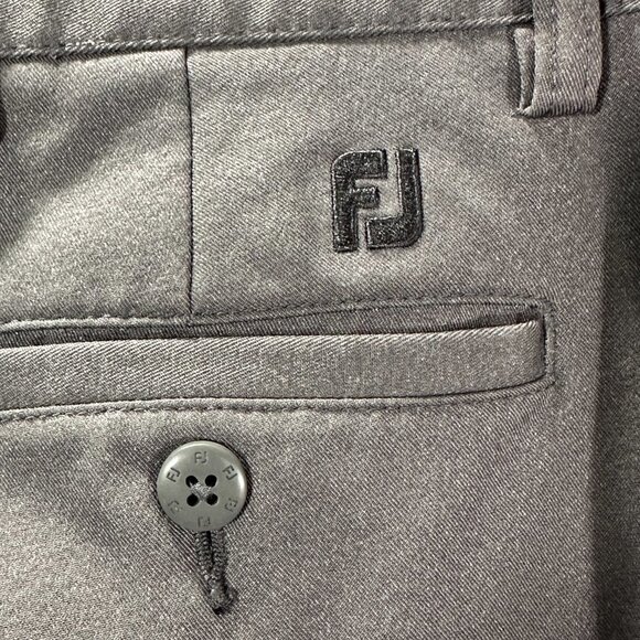 FJ FootJoy Pants Mens 33 Gray Stretch Pockets Straight Leg Golf - Picture 6 of 9